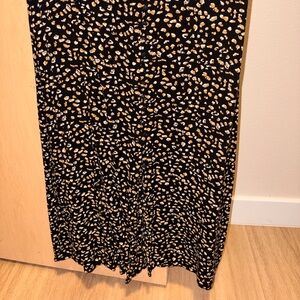 Black and Gold Print Skirt